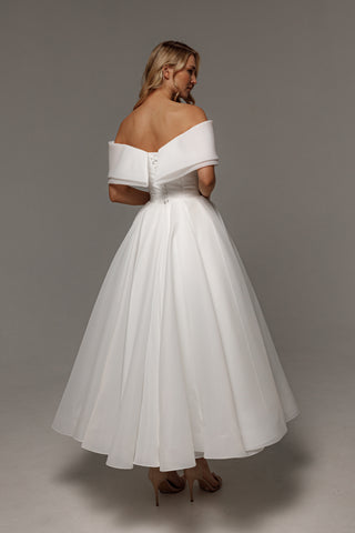 Organza Midi Wedding Dress Hellebore