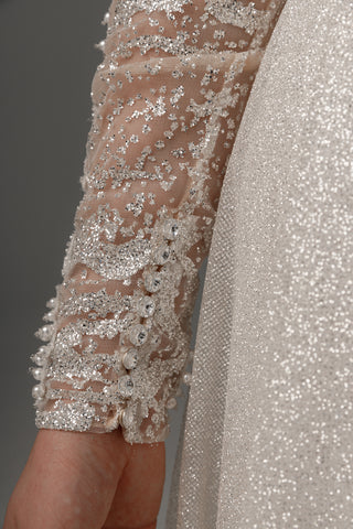2 in 1 Wedding Dress Sabrina With Detachable Skirt Meryem - Olivia Bottega