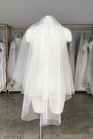 Wedding veil OB H15 with sequins edge - Olivia Bottega
